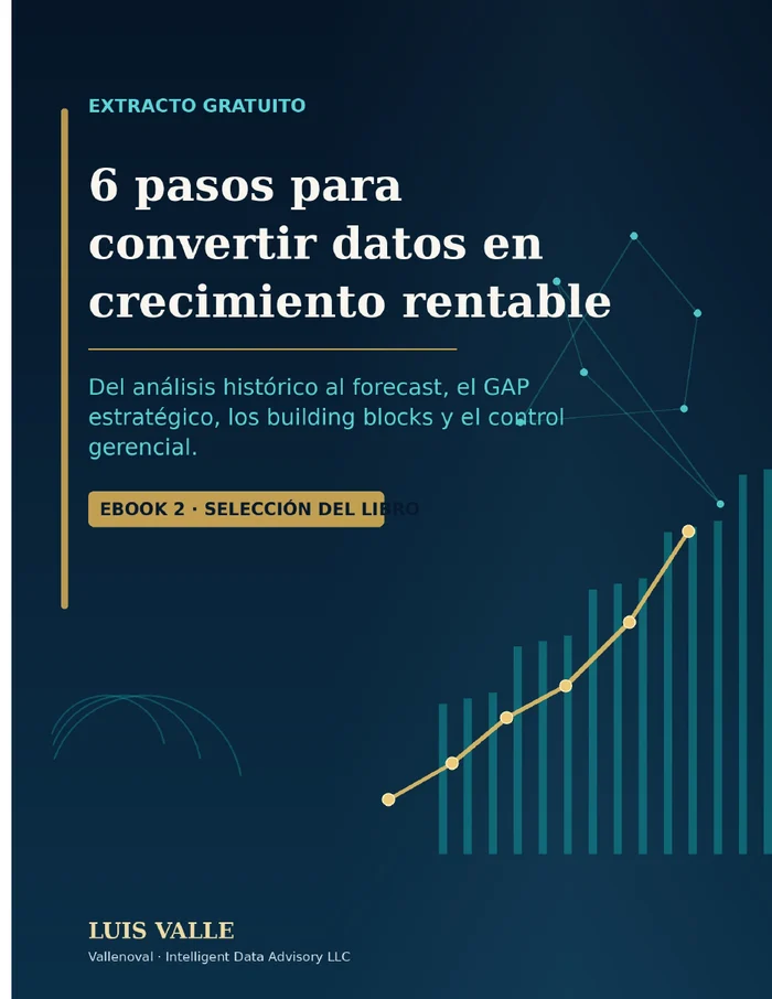 Portada del ebook 6 pasos para convertir datos en crecimiento rentable